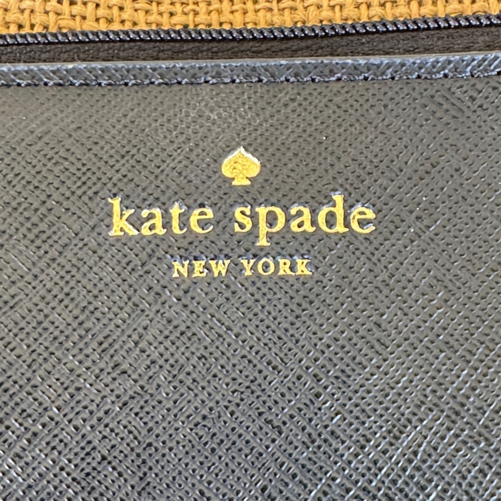 kate spade black glitter top-zip pouch Wallet Bag Large - Picture 6 of 8